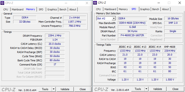 DDR4-4800 CPU-Z